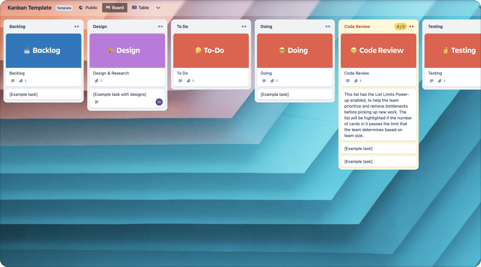 A Trello board.